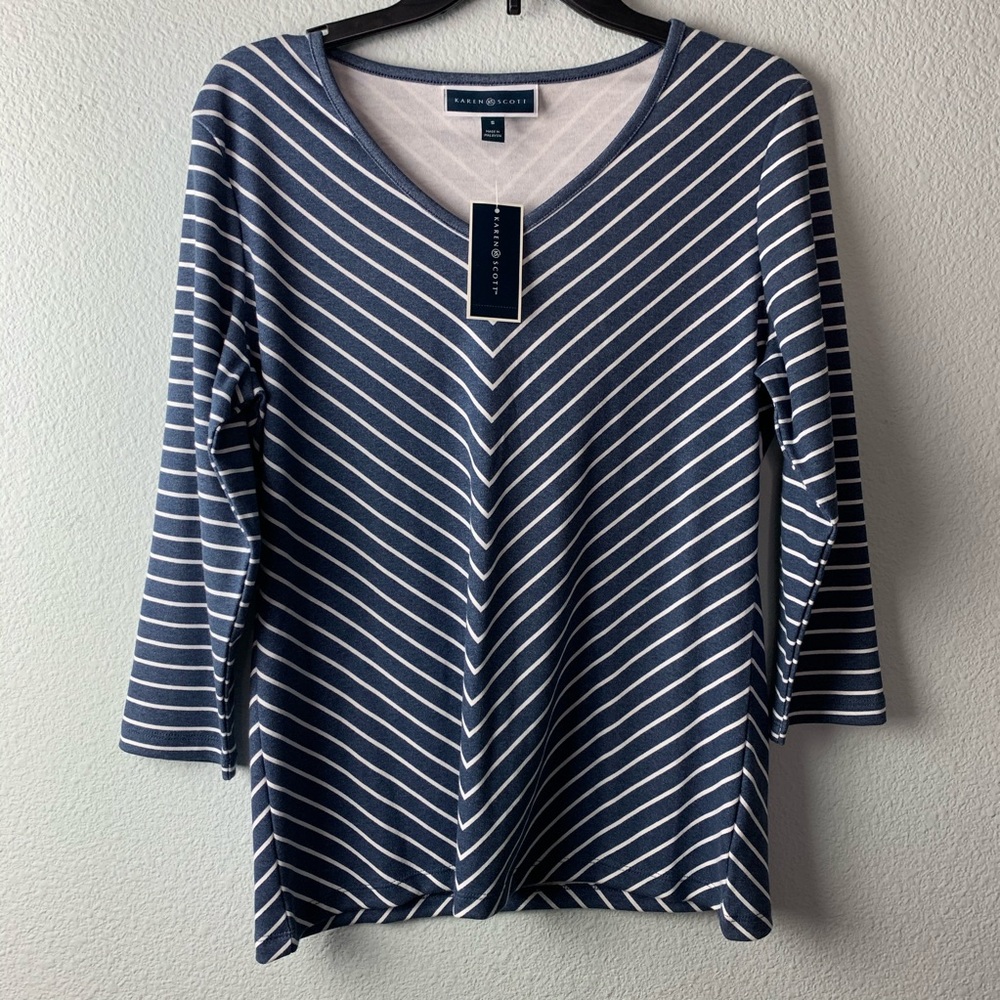 Karen Scott 3/4 Blouse Size Small